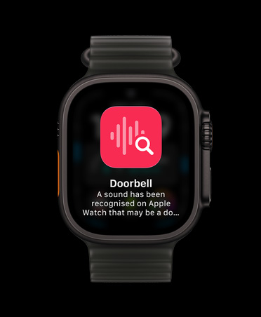 Apple Watch Ultra 4, titanium case, black color, Sound Recognition with doorbell alert, titanium Milanese Loop band, black color