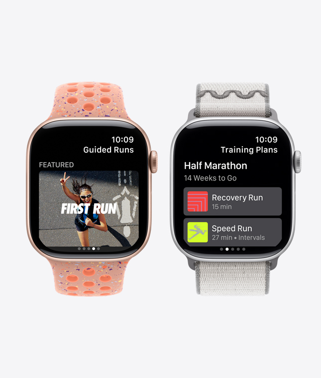 Apple Watch Series 11 devices, Nike Run Club app, Guided Runs and Training Plans features