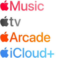 Seznam služeb Apple: Apple Music, Apple TV, Apple Arcade a Apple iCloud Plus