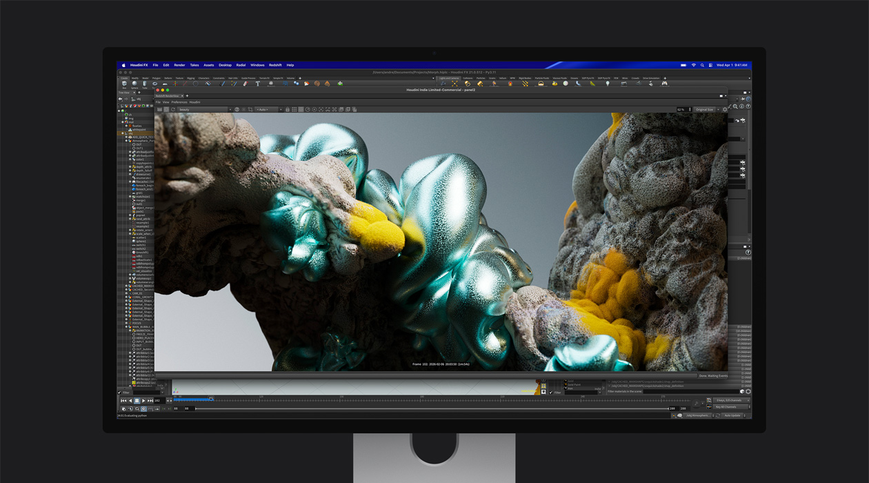 Softwarové okno s příšerami v jasných barvách