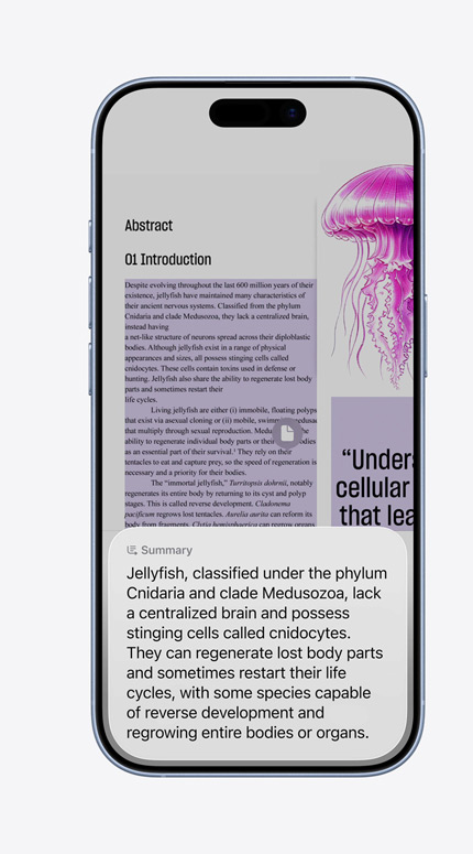Ein iPhone Display zeigt, wie die visuelle Intelligenz zur Inneneinrichtung verwendet wird