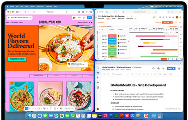 En MacBook Air viser flere åpne apper.