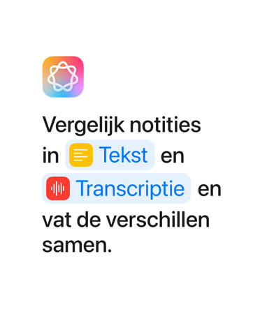 Vergelijk notities in Tekst en Transcriptie en vat de verschillen samen, met de woorden ‘Tekst’ en ‘Transcriptie’ blauw gemarkeerd zoals ze weergegeven zouden worden in Opdrachten