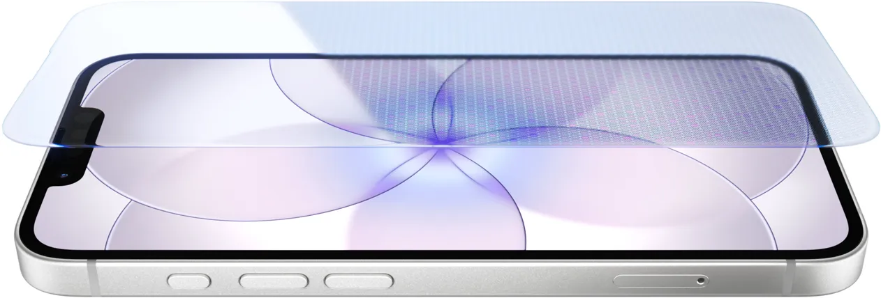 iPhone 17e, front exterior with Ceramic Shield 2, side exterior, white color, buttons: Action, volume