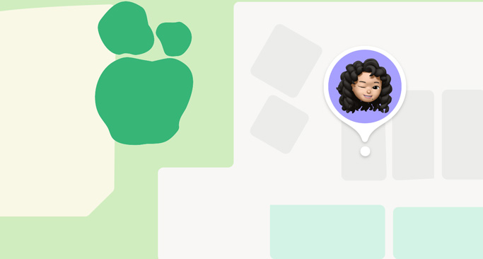 Find My app, map and notification confirm child has arrived at school