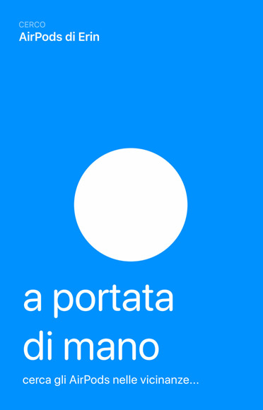 L’interfaccia di ricerca utilizzata da Dov’è per localizzare la posizione di un dispositivo.
