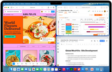 MacBook Air avec plusieurs apps ouvertes