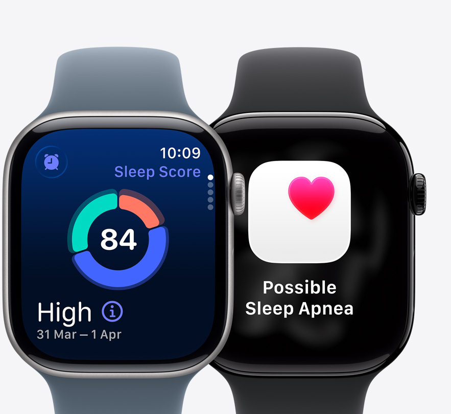 Apple Watch Series 11 devices, sleep score screen, possible sleep apnea notification