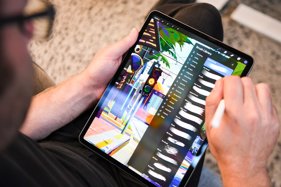 The Procreate app, displayed on the 11-inch iPad Pro.