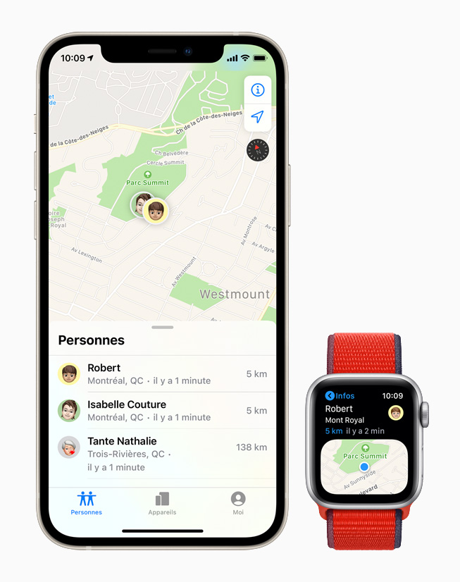 App Plans sur iPhone 12 et Apple Watch Series 6. 