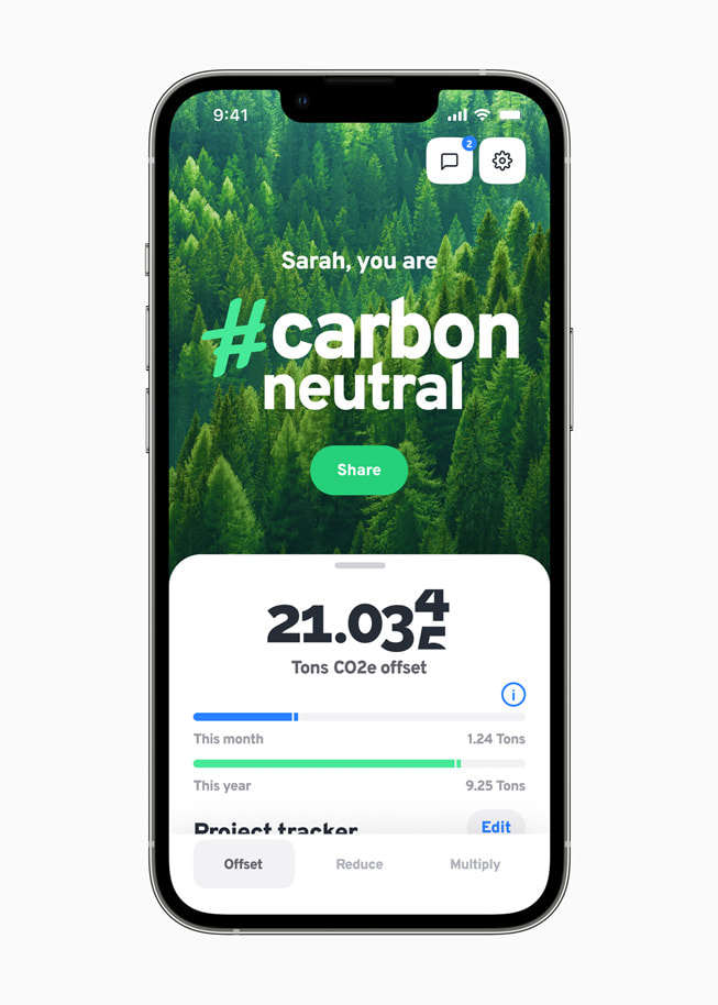 Die Klima-App auf einem iPhone.