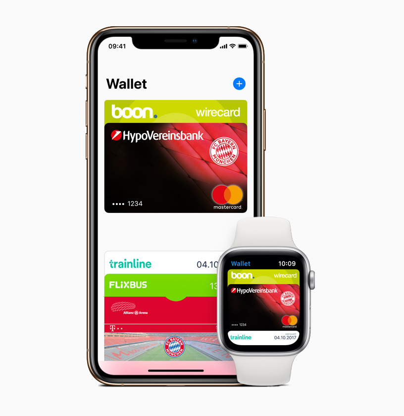Wallet App auf iPhone und Apple Watch.