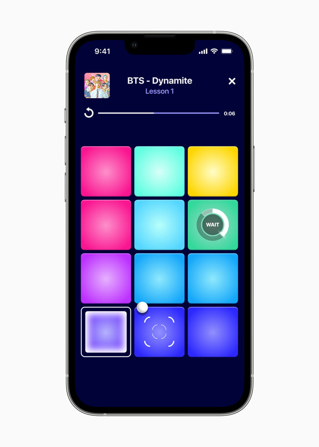 Sélection de couleurs dans l’app MWM.