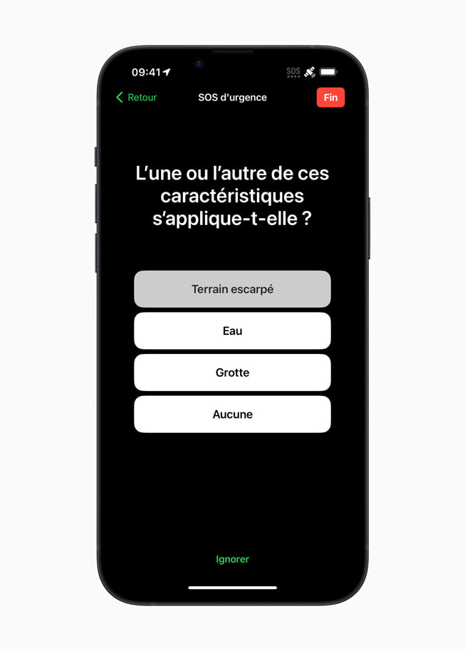 Le questionnaire invite l’utilisateur à choisir entre plusieurs propositions.