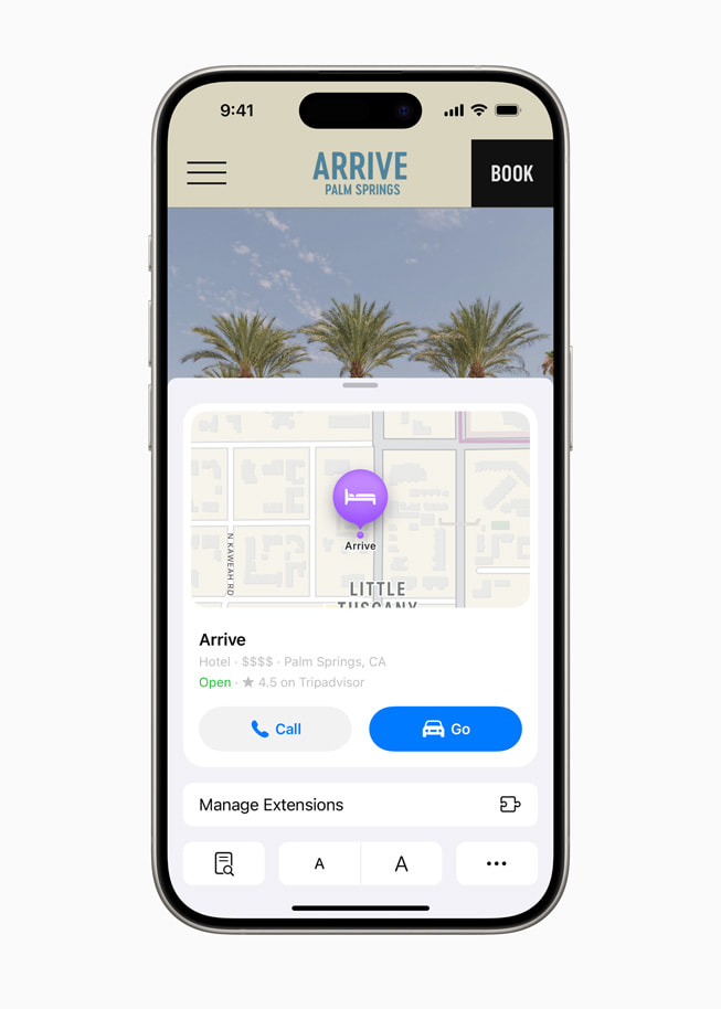 パスワードアプリにDoor Dash、Atlas Obscura、LinkedInなどの様々なアプリのアイコンが一覧表示されているiPhone 15 Pro。
