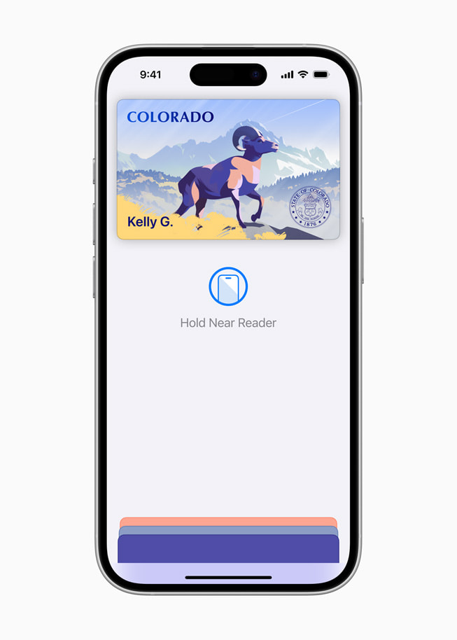 On iPhone 16, a user’s Colorado ID is shown in Wallet.