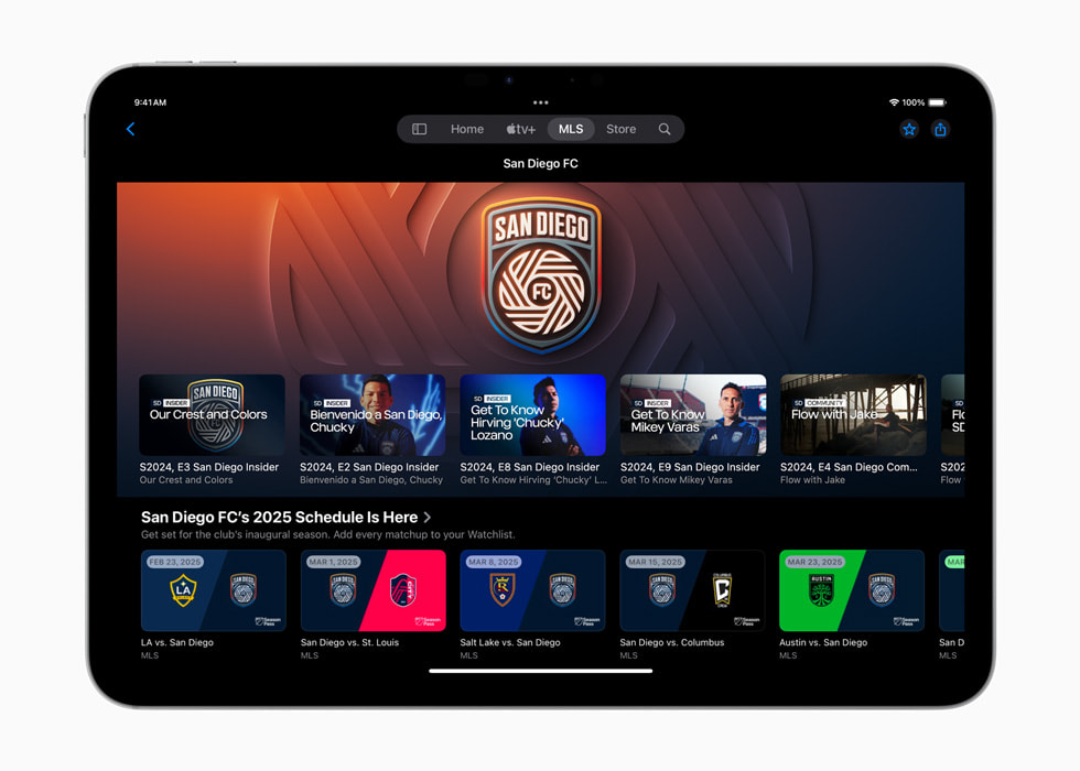 Sunday Night Soccer is shown on iPad.