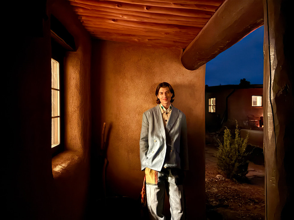 A photo taken at night using iPhone 16e.