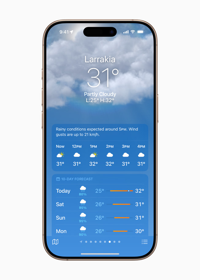 Apple Maps shows the weather for Wurundjeri in Australia.