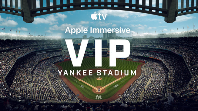 Key art from the Apple Immersive title “VIP: Yankee Stadium.”