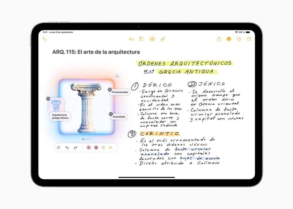 Una pantalla de Varita Gráfica en un iPad Pro de 11 pulgadas.