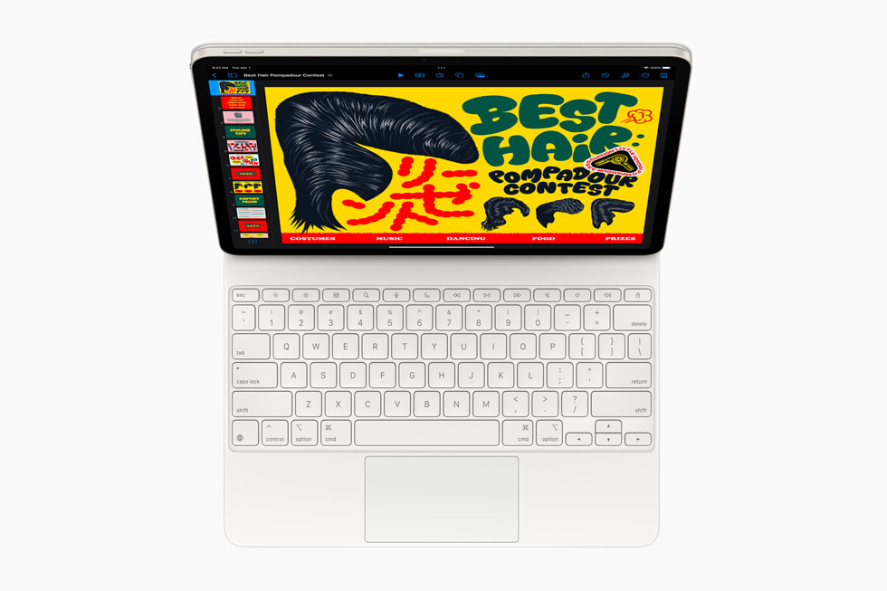 The front of the all-new Magic Keyboard for iPad Air.
