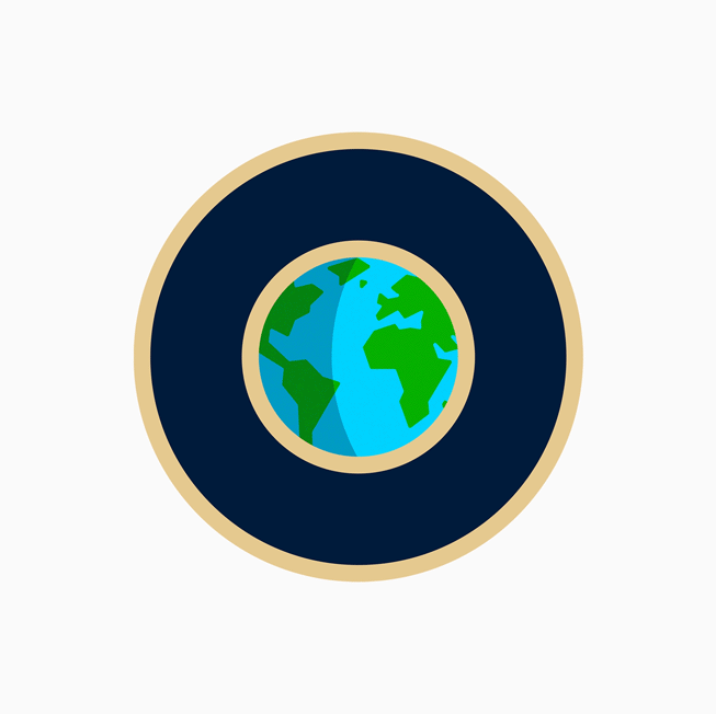 The Earth Day badge.