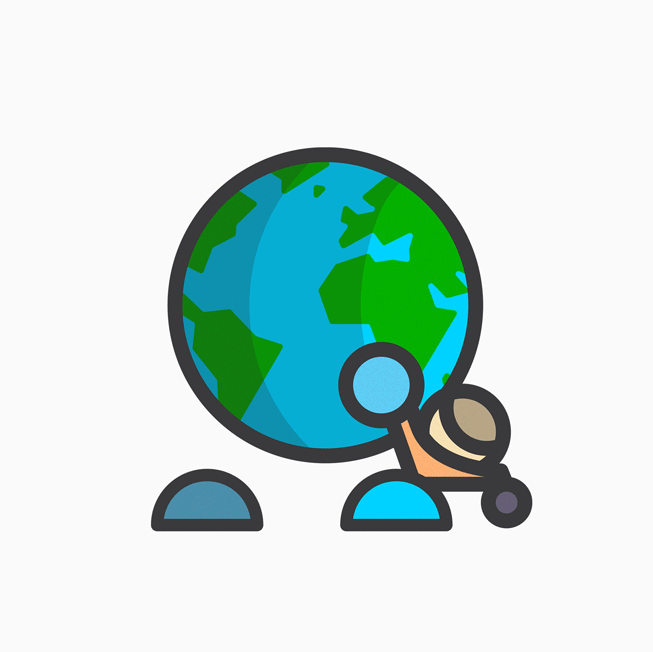 The Earth Day stroller badge.