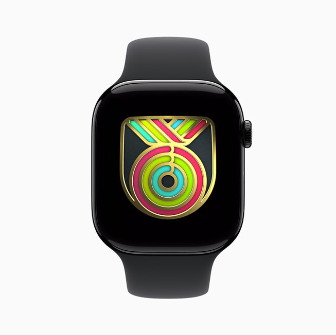 Apple Watch displays an illustrated icon of a medal.