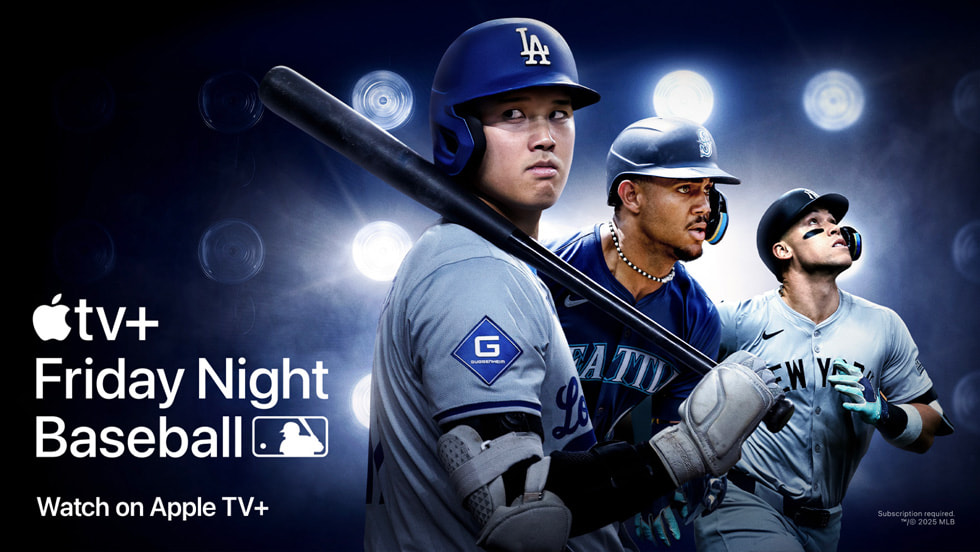 The “Friday Night Baseball” Apple TV+ hero art.