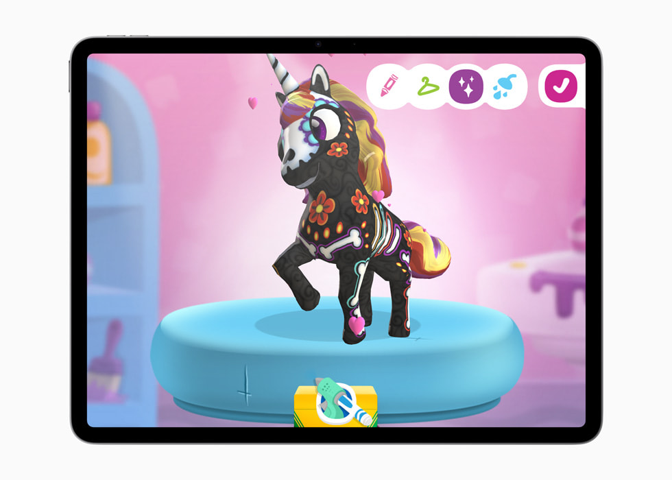 Art from Crayola Scribble Scrubbie Pets+ by Red Games Co. displayed on 13-inch iPad Air.