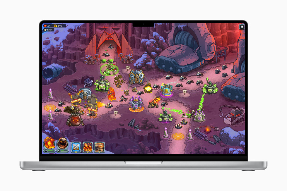 Art from Kingdom Rush 5: Alliance TD+ by Ironhide Game Studio displayed on MacBook Pro 16.