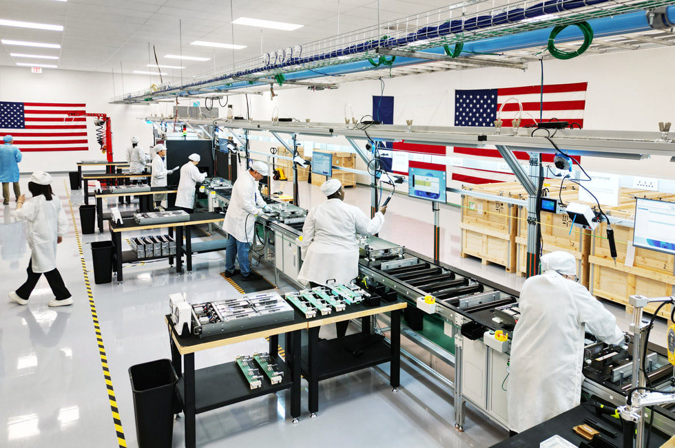 Apple’s facility in Houston where advanced servers are produced.