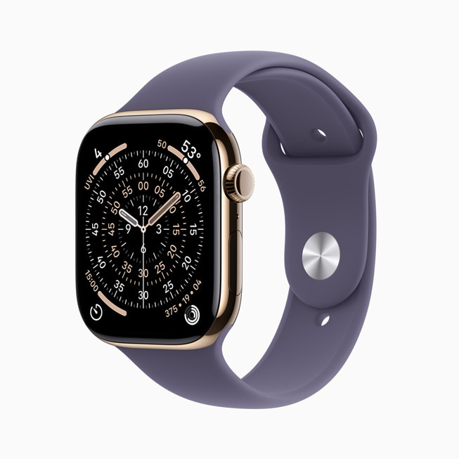 Apple Watch Series 11 is shown in titanium gold.