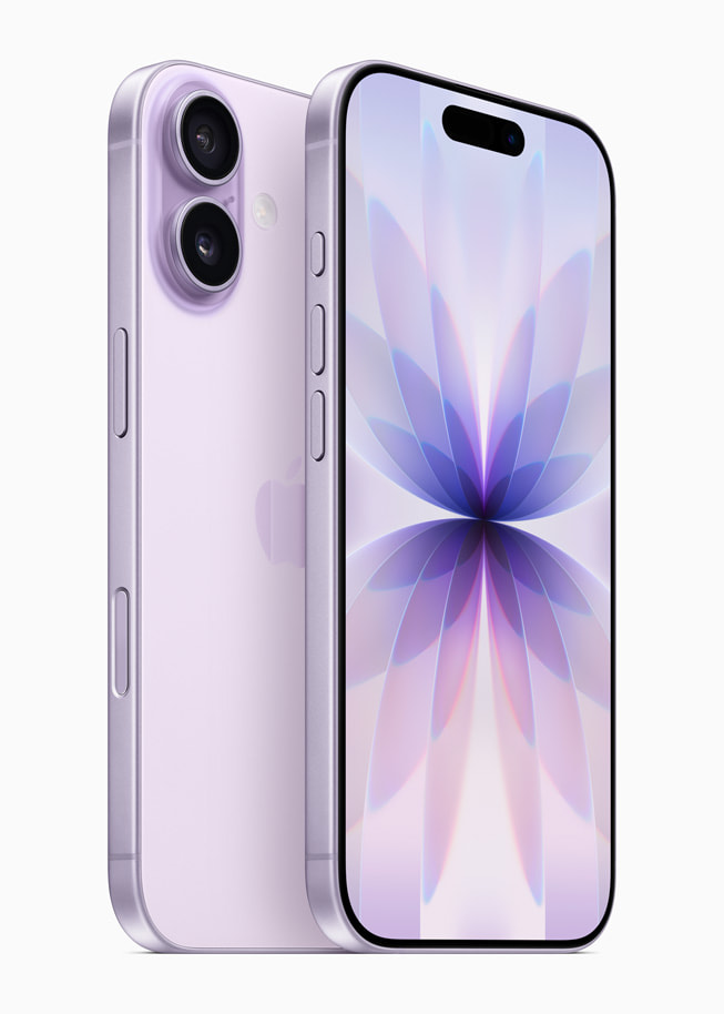 Dos dispositivos iPhone 17 que destacan la parte frontal y posterior, respectivamente.
