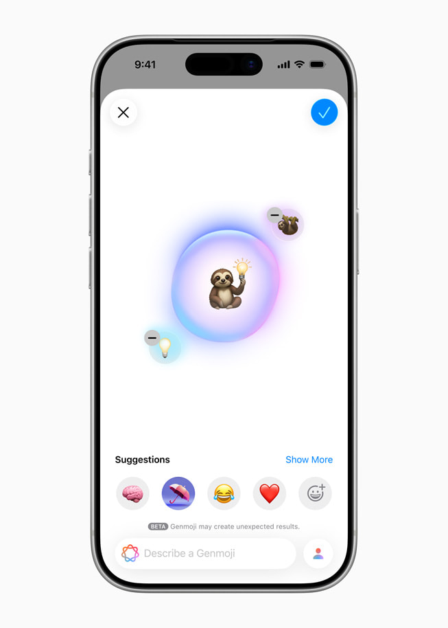 The new Genmoji creation capabilities is shown on iPhone 17 Pro.