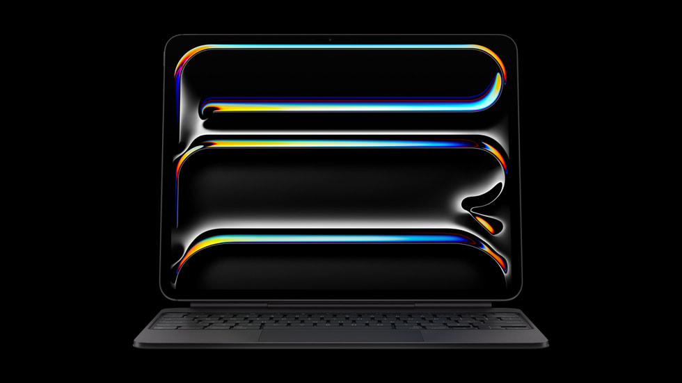 Se muestra el Magic Keyboard con el nuevo iPad Pro.