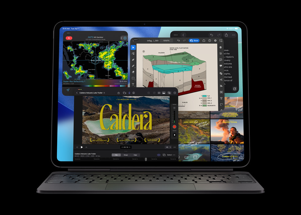 Primer plano del nuevo iPad Pro con chip M5