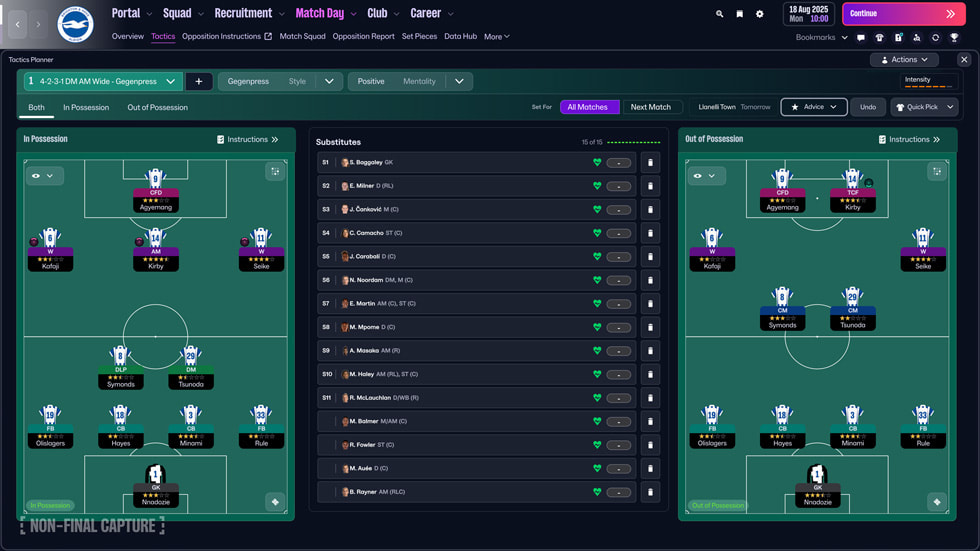 Women’s football overview and tactics in Football Manager 26 Touch.