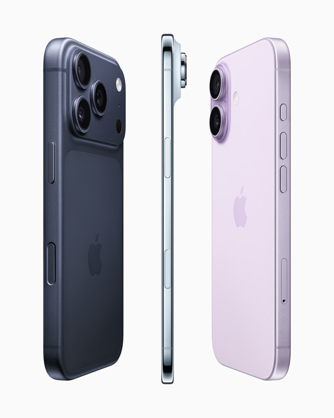Gambar iPhone 17 Pro, iPhone Air, dan iPhone 17.