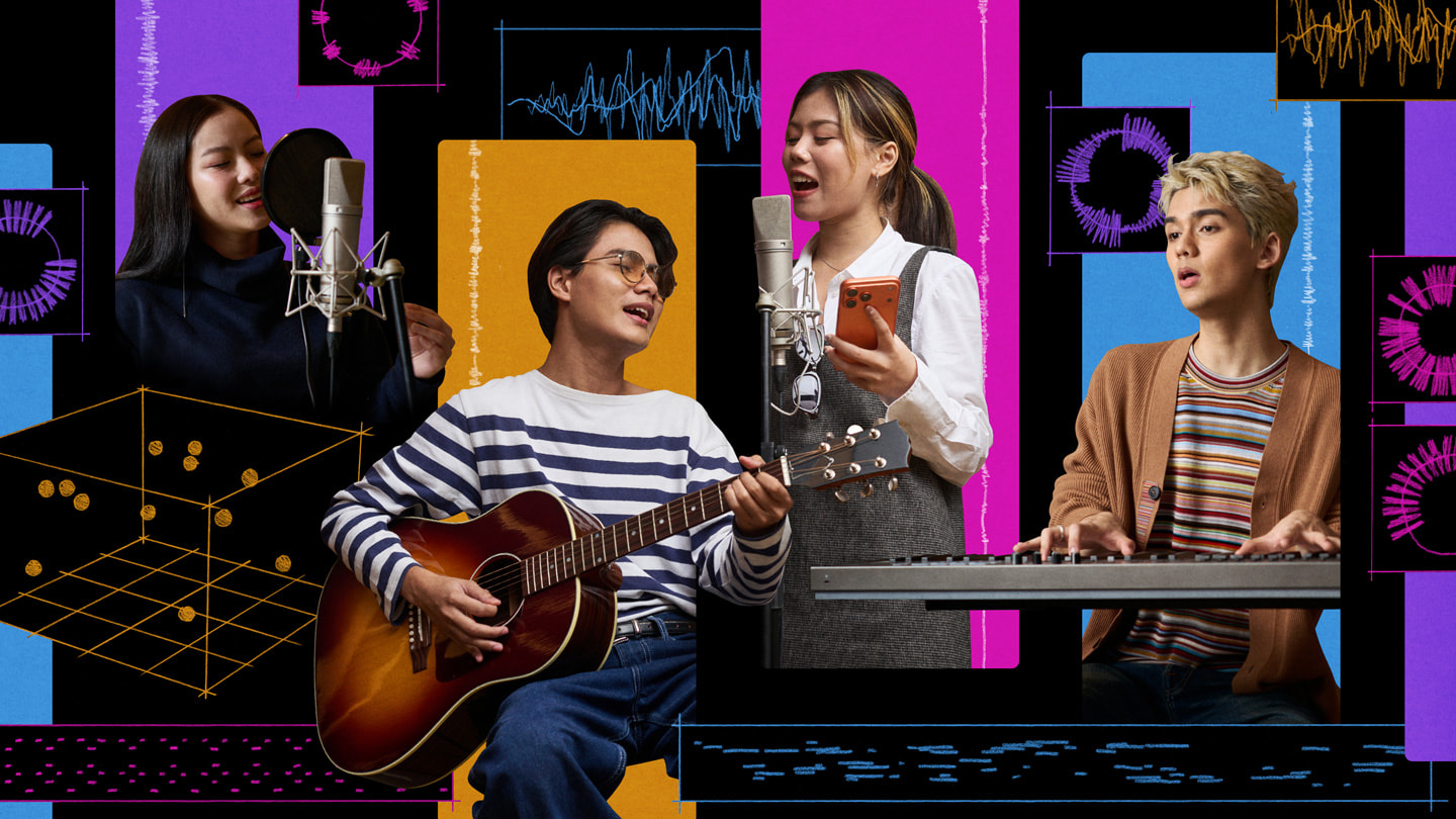 ภาพคอลลาจที่เต็มไปด้วยสีสัน ซึ่งมี MONICA, พอส — นฤกร อิษฏาวรางกูร, แพนเค้ก — อิษฏารี อิษฏาวรางกูร และ TIGGER อยู่บนรูปภาพ