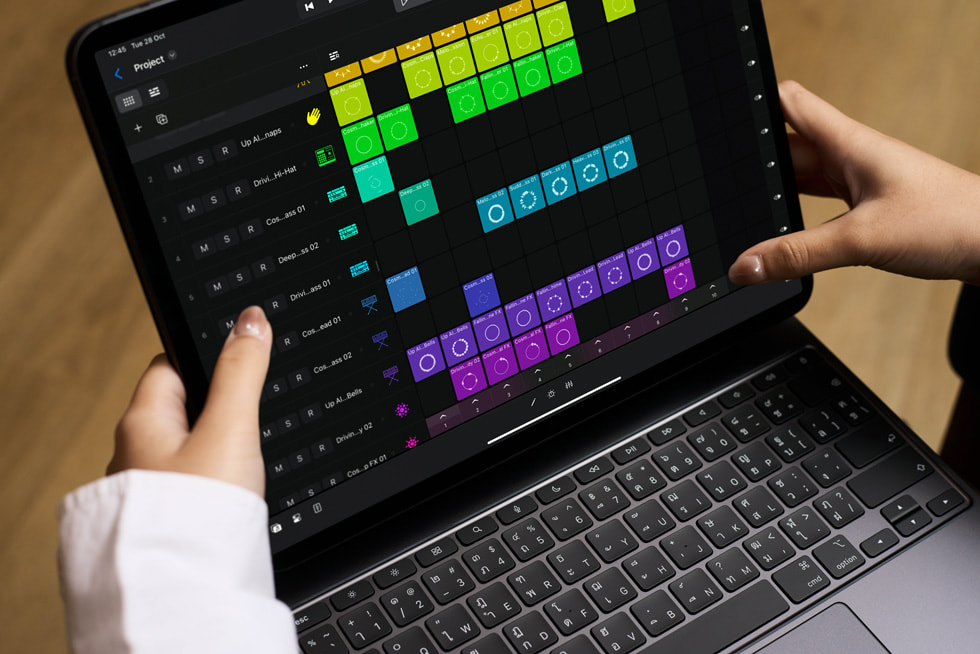 ภาพแบบใกล้ชิดของเทมเพลตบน Logic Pro