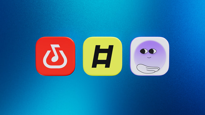 Three icons representing BandLab, LADDER, and Tiimo.