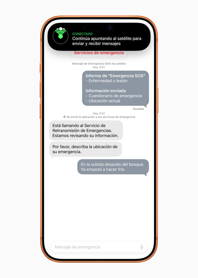 Un usuario de iPhone 17 Pro comparte detalles de su situación con los servicios de emergencia.