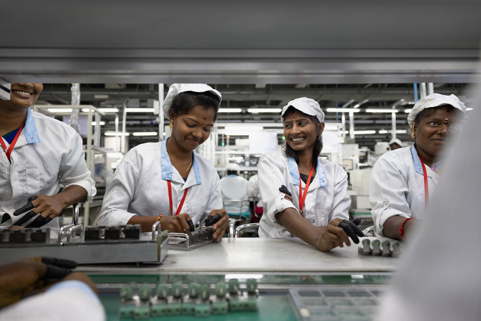 Workers at a supplier facility in India.