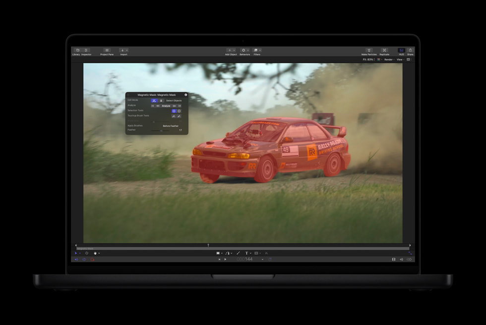 Magnetic Mask in Motion displayed on MacBook Pro.