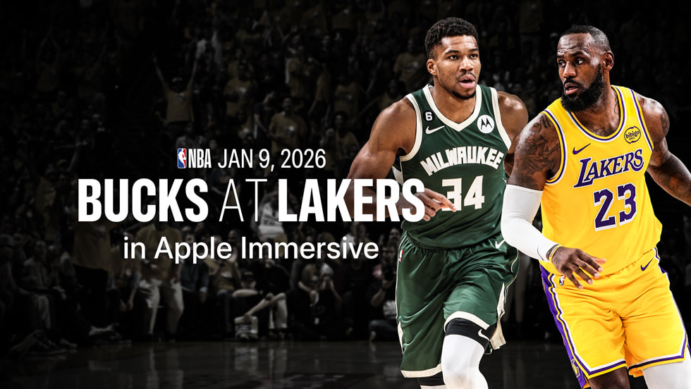 Artwork for a Spectrum Front Row game reads “Bucks at Lakers.”