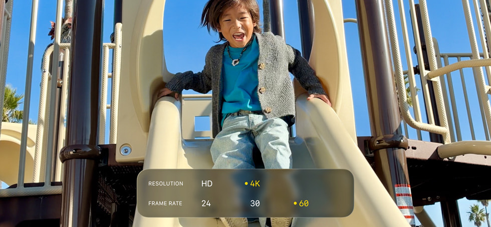 ภาพนิ่งจากวิดีโอที่ถ่ายด้วยความละเอียดระดับ 4K ในแบบ Dolby Vision กำลังถูกแสดงบน iPhone 17e