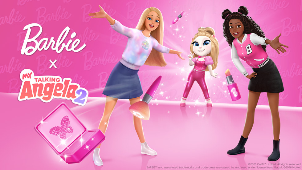 Artwork for My Talking Angela 2+’s Barbie event.