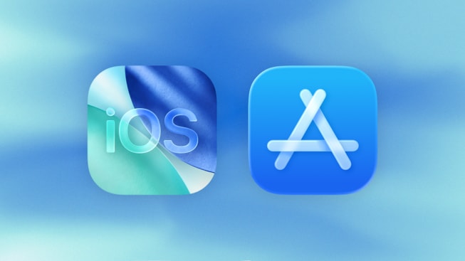 Íconos que representan a iOS y al App Store.